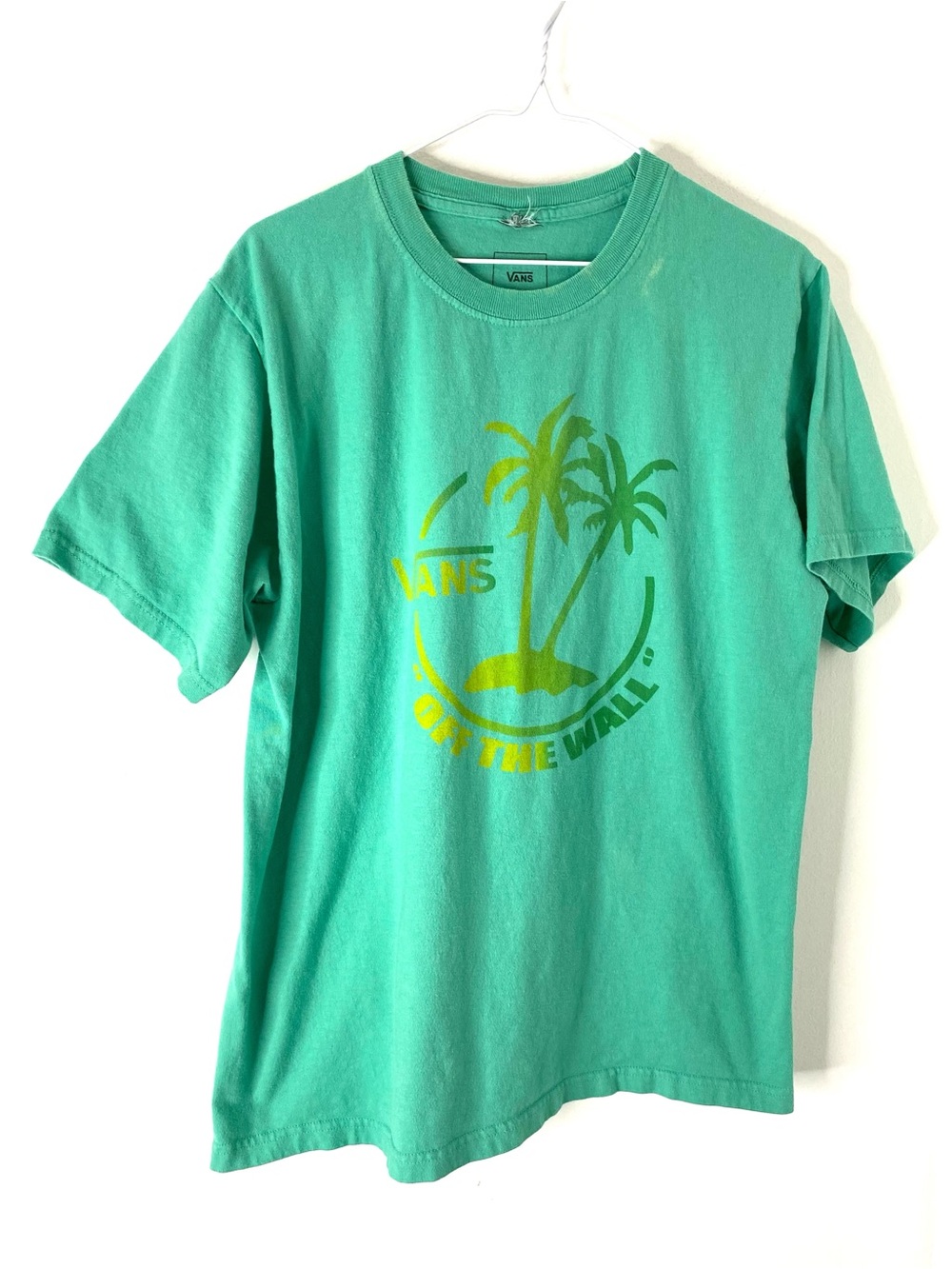 Vans Aqua Green Palm Tree Graphic Tee Classic Fit